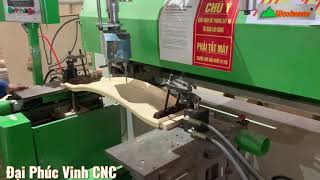 Phay soi rãnh + khoan tay nắm học kéo Woodmaster trong nhà máy chế biến gỗ xuất khẩu | HF-110C