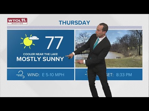 Lows in the 50s Wednesday; mostly dry Thursday, rain chances after dark | WTOL 11 Weather - May 1