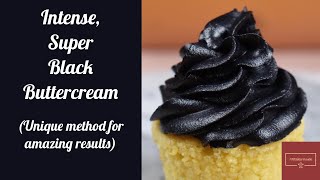 How to Make Super Black Vanilla Buttercream, Frosting(no cocoa needed) ** look in description
