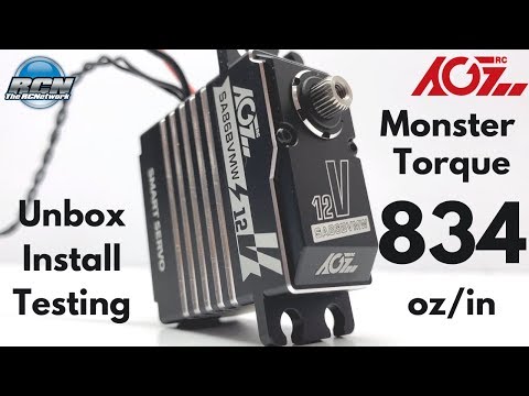 MONSTER TORQUE!!  834 oz/in - AGFRC 12V Smart Servo - Unbox, Install and Testing on Traxxas TRX-4