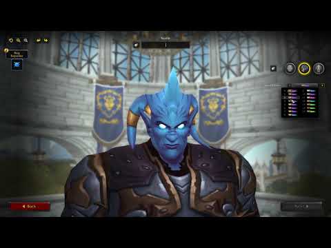 World of Warcraft Shadowlands Character Creation Draenei Male