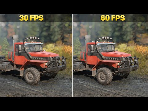 30 FPS vs 60 FPS in SnowRunner Game Frame Rate Direct Comparison