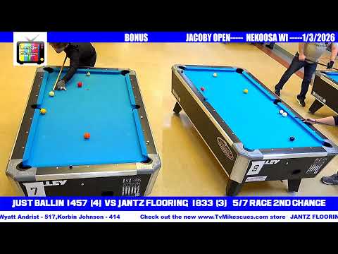 Jacoby Open Teams -  TV MIKES BUMS  VS CROOKED CUES - Nekoosa WI 1/3/26 -