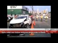 Após colidir com ônibus motorista atinge poste no Baldo