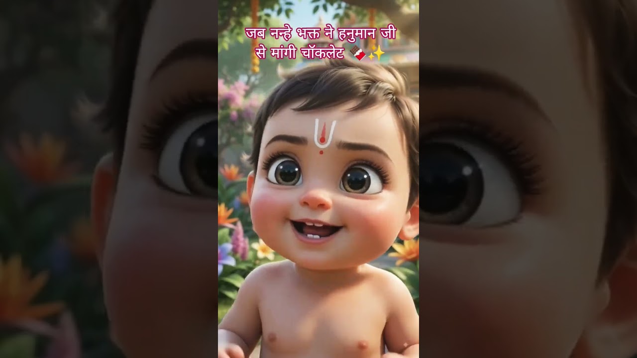 जब नन्हे भक्त ने हनुमान जी से मांगी चॉकलेट 🍫✨#viral #trending #trendingshorts #ytshorts #yt #love