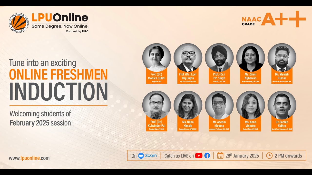 LPU Online Induction Program for February Session 2025