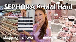 full bridal make-up, Sephora Haul ˖ ᡣ𐭩౨ৎ˚₊ GRWM girly chit chat