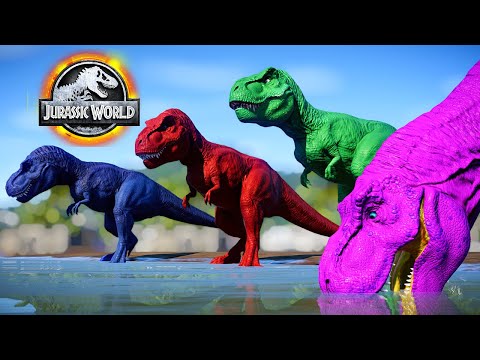 Tyrannosaurus Rex Color Pack are Attacking the City Jurassic World Evolution Mods Dinosaurs Fighting