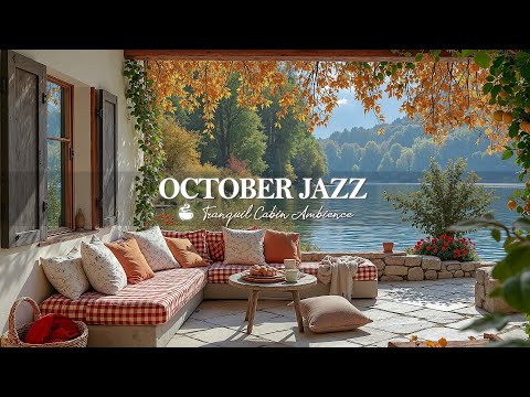 Positive Jazz In Autumn Ambience | October Jazz With Beautiful Flower For Start A Peaceful Month