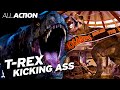 T Rex Kicking Ass Jurassic Park Compilation All Action
