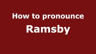 How to pronounce Ramsby