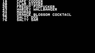 The Master Bartender for the Apple II