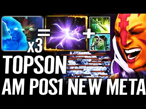🔥 TOPSON AM POS1 — New Meta Blink Fragment 3x ILLusion WTF Imba 7 30b Dota 2 Pro