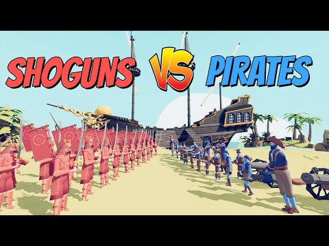 20 SHOGUNS VS EVERY PIRATE UNITS - Totally Accurate Battle Simulator