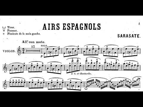 Sarasate - Airs Espagnols (Spanish Tunes), Op. 18 in A Minor (Sheet Music)