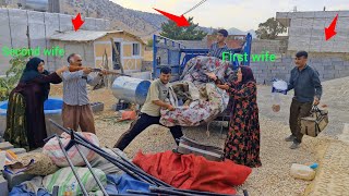 The first wife's husband and brother took the second wife's veil from 