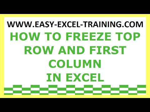 Task 84 - How to freeze top row and first column in Excel - EXERCISES FOR BEGINNERS