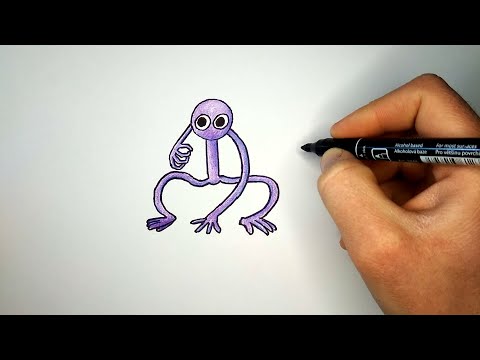Как нарисовать фиолетового радужного друга