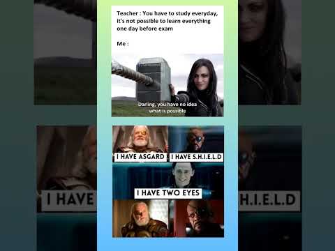 Hela Cramming for Exams & Loki's "I Have Two Eyes" Savage Burn 😂 #loki #marvel #memes #mcu #yt