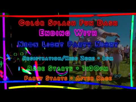 Color Splash Fun Dash Neon Light Party Night