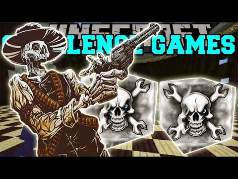 PopularMMOs Pat and Jen Minecraft: SKELETON CHALLENGE GAMES - Lucky Block Mod - Modded Mini-Game