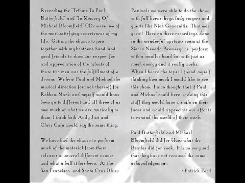 The Ford Blues Band With Robben Ford & Chris Cain - Blues For MB