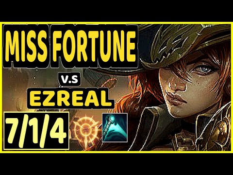 OMOK KING (MISS FORTUNE) vs EZREAL - 7/1/4 KDA BOTTOM ADC GAMEPLAY - NA Ranked GRANDMASTER