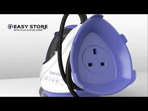 Russell Hobbs Easy Store Plug and Wind Iron 18617, 2400 W - White and Purple