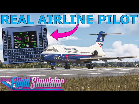 UNS-1 FMS Full Tutorial With a Real Airline Pilot (JustFlight F-28/Bae146)