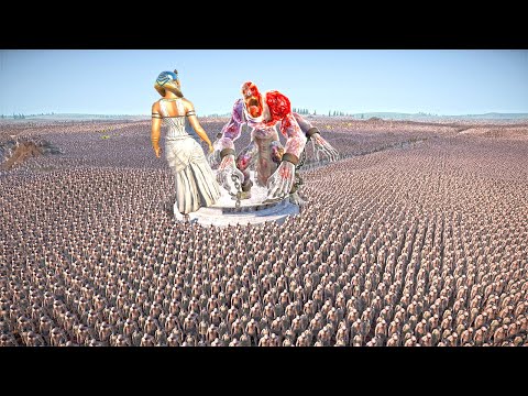 THE LAST HUMANS ARE ATTACKED BY 3,000,000 ZOMBIES IN ABANDON AREA - Ultimate Epic Battle Simulator 2