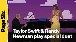Taylor Swift and Randy Newman perform special duet at 'Toy Story 5' premiere