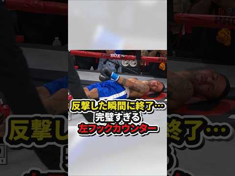 反撃した瞬間に終了⋯完璧すぎる左フックカウンター　#格闘技