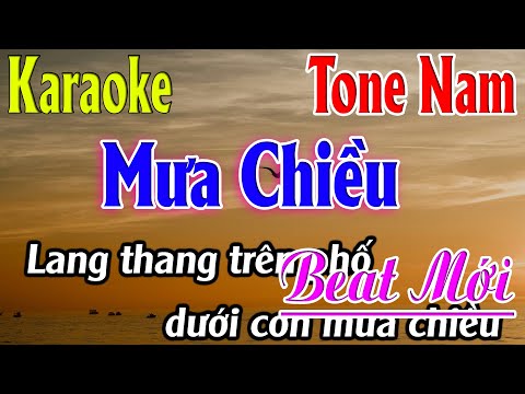 Mưa Chiều Karaoke Tone Nam ( Cm ) Beat Mới | Karaoke Lâm Organ