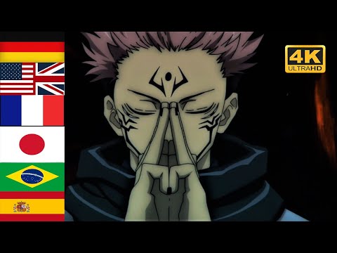 Sukuna's Domain Expansion in 6 Languages | Jujutsu Kaisen [4K VIDEO]