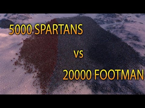 UEBS - 20 000 FOOTMAN VS 5000 SPARTANS - Ultimate Epic Battle Simulator