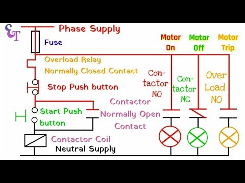 TRIP , ON , OFF Indication WIRING in DOL STARTER / DOL STARTER CONTROL WIRING/Electrical Technician Video
