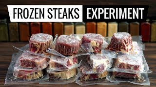 Frozen Steaks Experiment - What&#39;s Best for Sous Vide?
