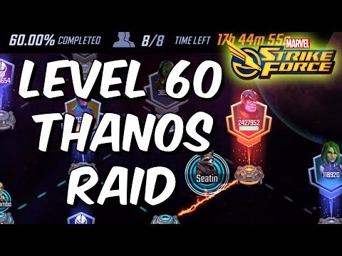 Level 60 Thanos Raid - Marvel Strike Force - Patch 1.1 Infinity War