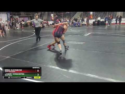 127 Lbs Semifinal - Landri VonGonten, Team Texas Vs Erika Sleznikow, Team Wisconsin F8a1