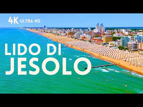 Lido di Jesolo Beach in Stunning 4K | Adriatic Sea Drone Footage, Aerial views, coast