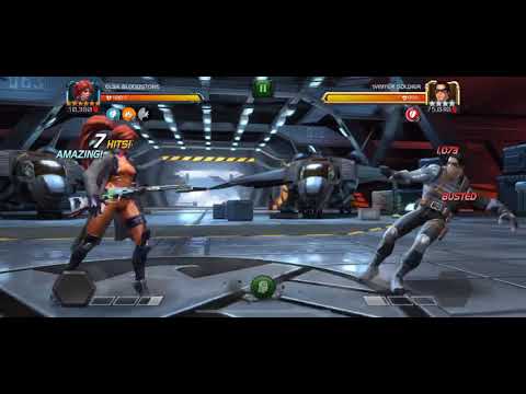 6* Elsa Bloodstone vs ROL Winter Soldier gameplay.  MCOC