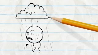 "Partly Cloudy with a Chance of Pain" | Pencilmation Cartoons