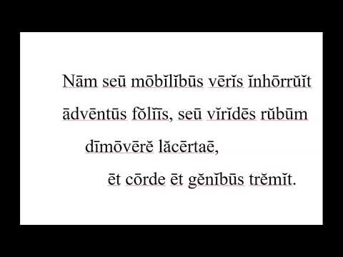 Horace Ode 1.23 recited by Allan Rosengren