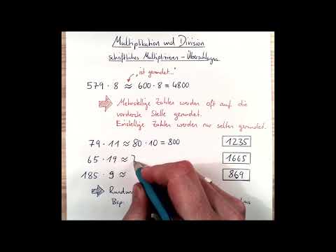 Klasse 5 - Überschlagsrechnung bei Multiplikation