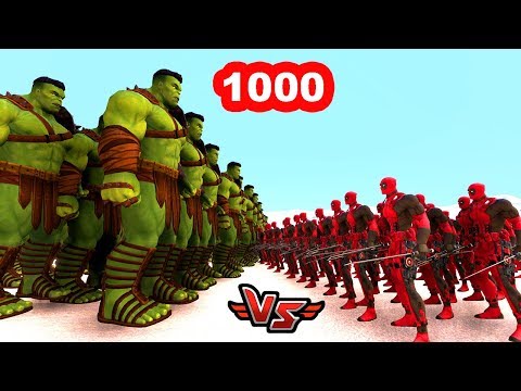 1000 HULK VS 1000 DEADPOOL 😱 - Süper Kahraman Kapışmaları