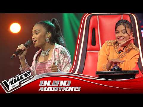 Sajana Indeewaree | Ale Mal (ආලේ මල්) | Blind Auditions | The Voice Teens Sri Lanka S3