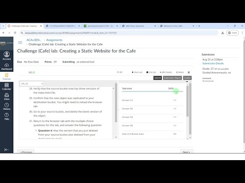 Challenge lab Creating a Static Website for the Cafe | Module 4 Adding Storage Layer with Amazon S3