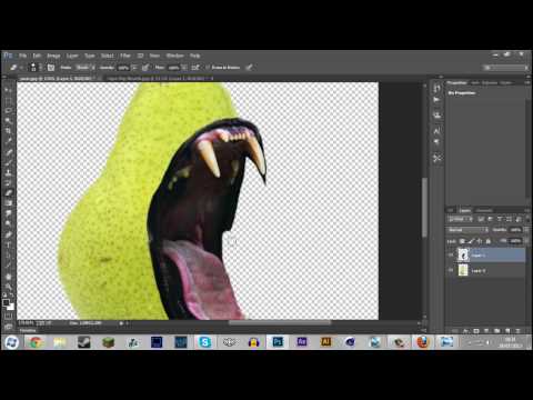 Photoshop cc: transformation - Fruit with mouth - art