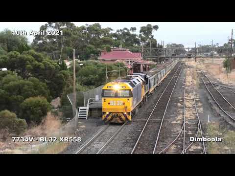 PN grain trains in Western Victoria from Dimboola to Cressy in 2021