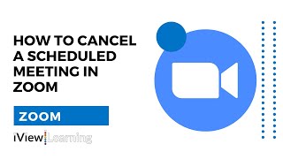 How to cancel a scheduled meeting on zoom